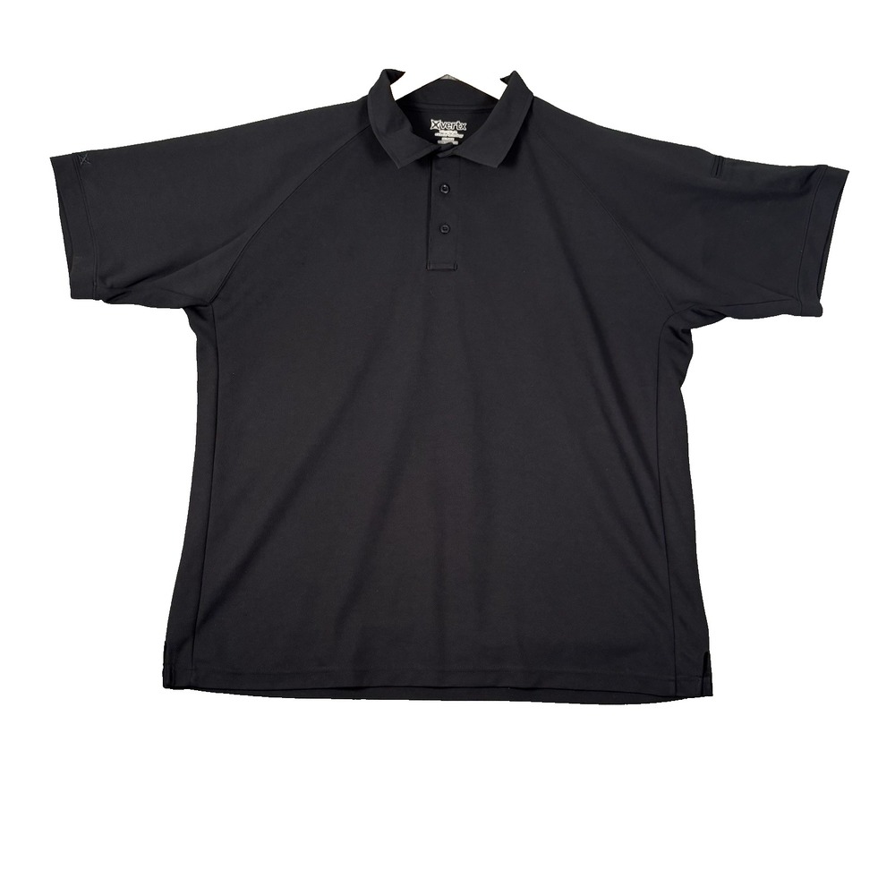 VERTX Polo Men's Size 2XL Black Coldblack Short‎ Sleeve Golf Preppy Workwear